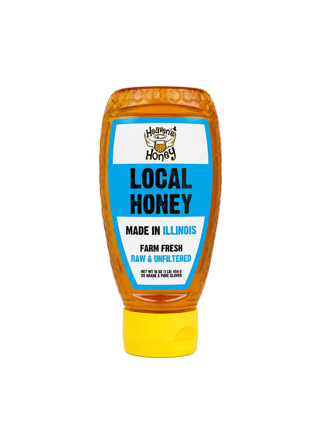 Heaven's Honey Local Chicago Honey squeeze bottle, raw and unfiltered