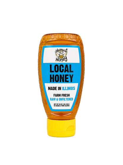 Heaven's Honey Local Chicago Honey squeeze bottle, raw and unfiltered
