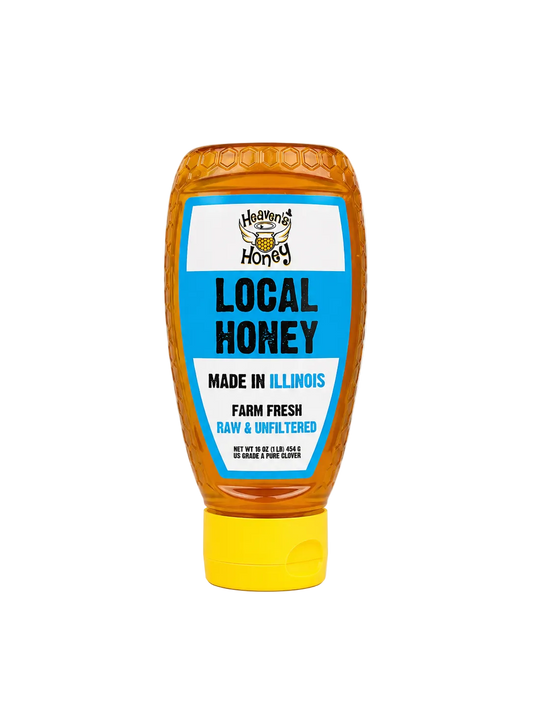 Heaven's Honey Local Chicago Honey squeeze bottle, raw and unfiltered