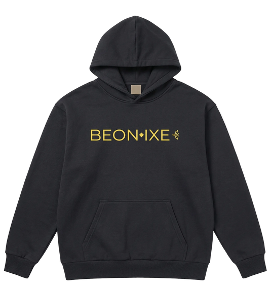 Grind Hoodie front, signed by HYROX athlete Zach Cygan