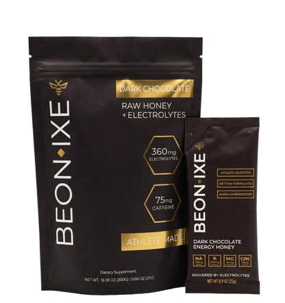Beonixe Dark Chocolate Energy Honey, natural energy gel with caffeine and electrolytes